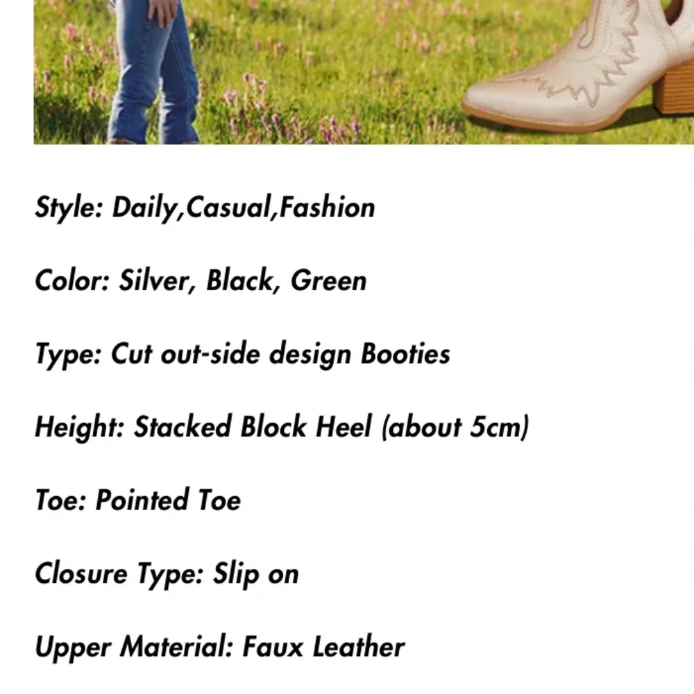 NEW Women’s Western Bootie - Picture 4 of 7